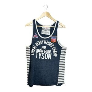 Roots of Fight Mike Tyson 1988 Lineal Heavyweight Champ Striped TankXL